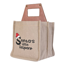 Load image into Gallery viewer, Santa's Little Helper Up-Cycled Canvas Beer Caddy, M-6551