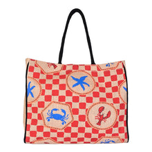 Load image into Gallery viewer, STAR Burlap Tote Bag B-551