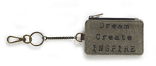 Load image into Gallery viewer, Mona B. Dream Create Inspire Up-cycled and Re-cycled Canvas Cross-body with Vegan Leather Trim