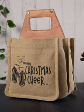 Load image into Gallery viewer, CHRISTMAS CHEER Up-Cycled Canvas Beer Caddy, M-6552
