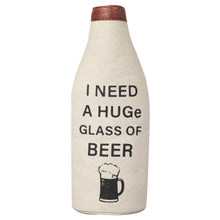 Load image into Gallery viewer, HUGE GLASS Up-Cycled Canvas Bottle Cover, M-6544
