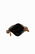 Load image into Gallery viewer, Vintage Script Up-Cycled Canvas Crossbody M-5931
