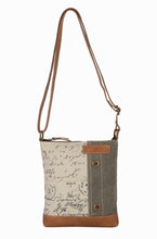 Load image into Gallery viewer, Vintage Script Up-Cycled Canvas Crossbody M-5931
