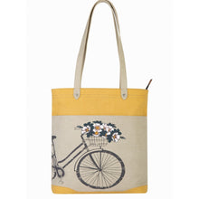 Load image into Gallery viewer, Mona B. Trust The Journey Up-cycled and Re-cycled Canvas Tote/Shoulder Bag with Vegan Leather Trim, M-5923
